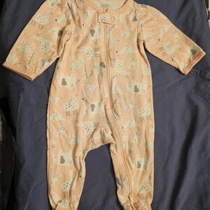 Carter's Peach Safari Print Footie
